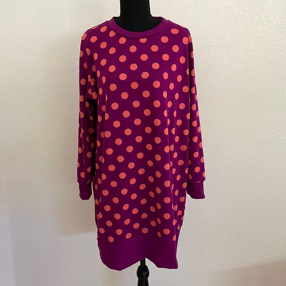 Victor Glemaud for Target Purple Polka Dot Knit Tunic Sweater Dress